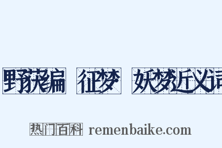 野获编·征梦·妖梦近义词是什么意思的图片